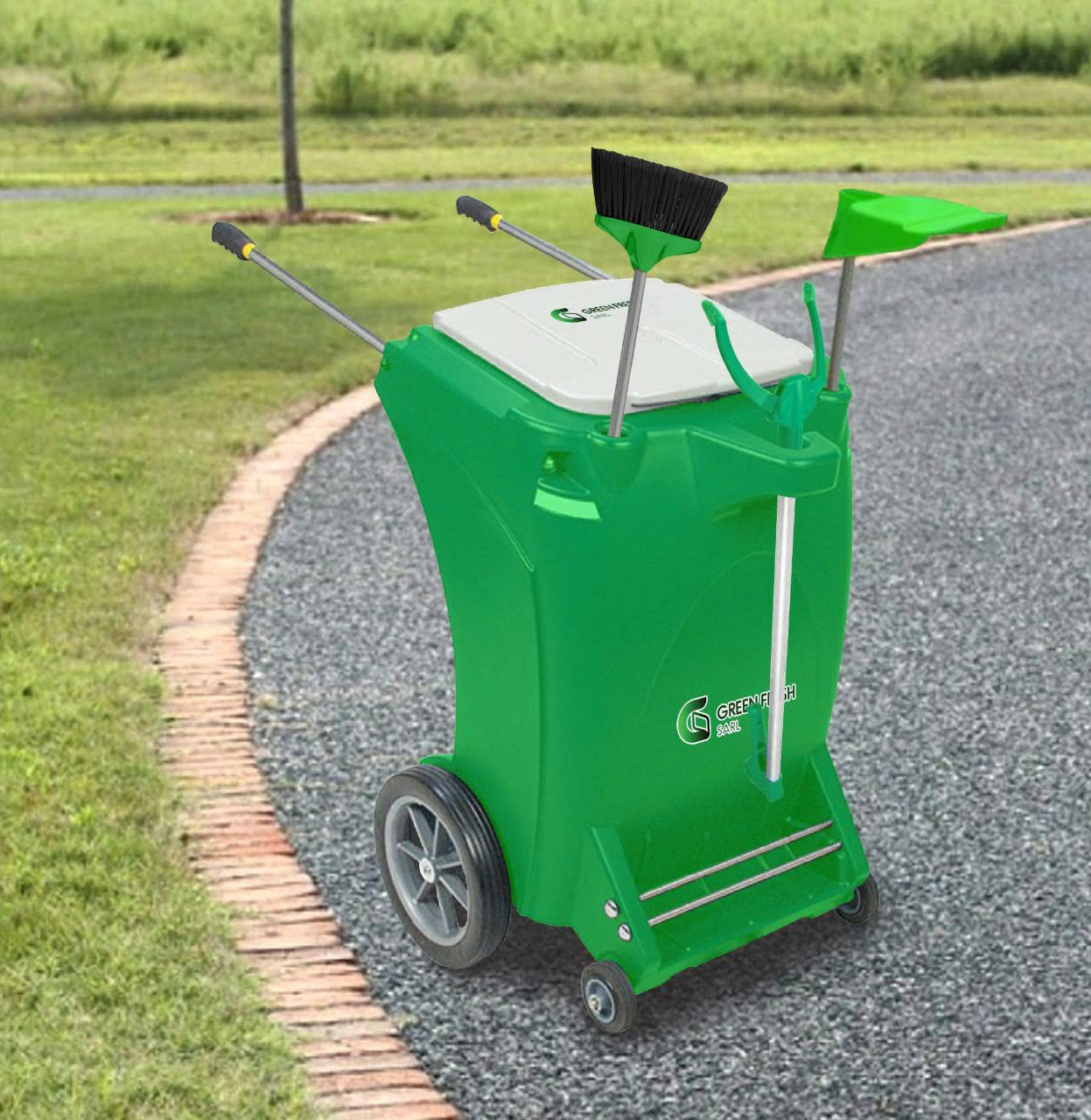 Green-fresh-waste-trolley