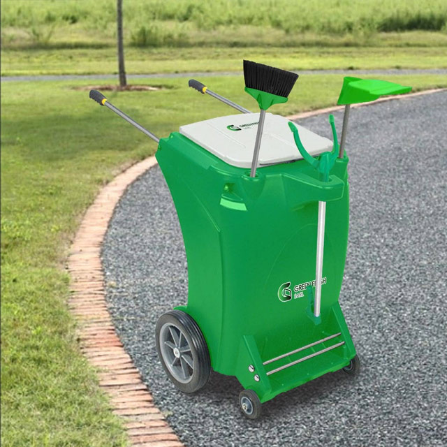 Green Fresh Waste Trolley